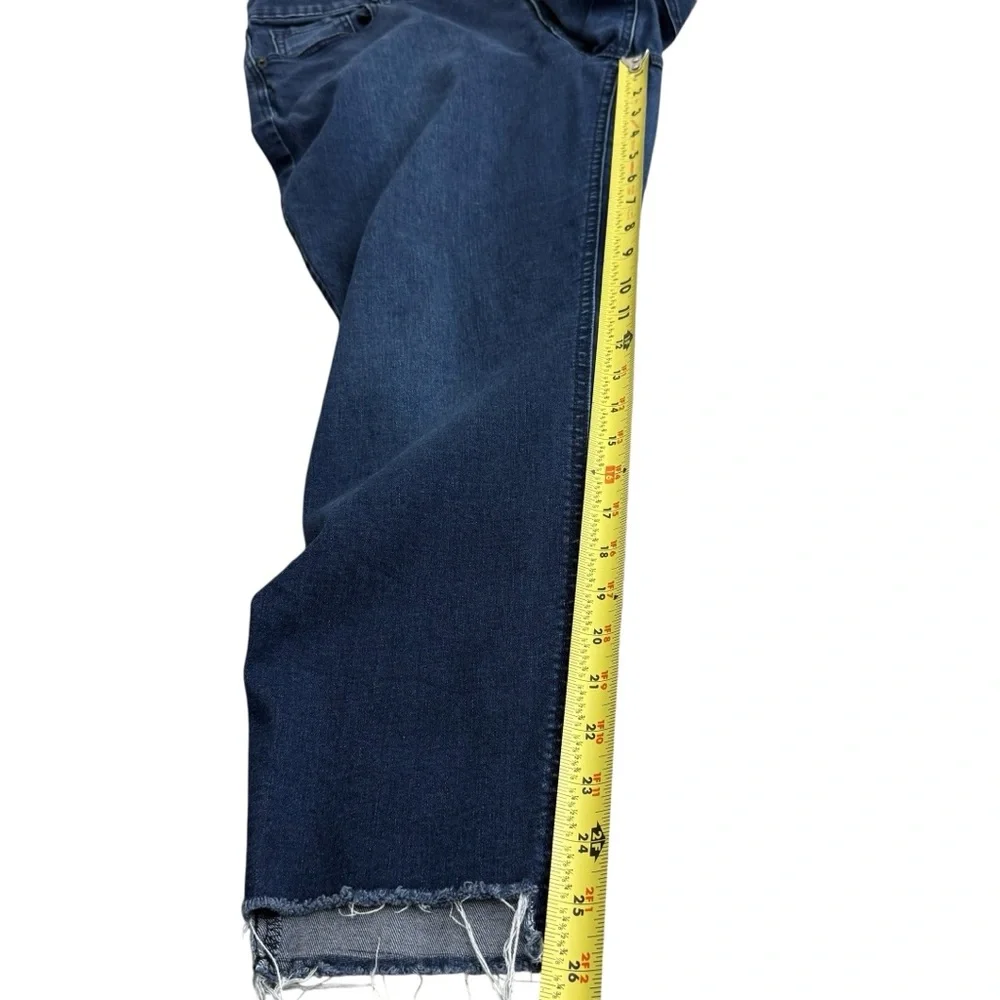 Old Navy Rockstar Super Skinny Ankle Jeans Womens Size 16 Blue Denim Frayed Hem - Picture 11 of 12